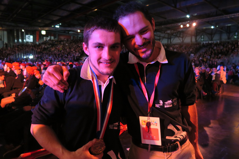 Damien Besson (médaillé or)  et son coach Gael Grondin (boulanger formateur).