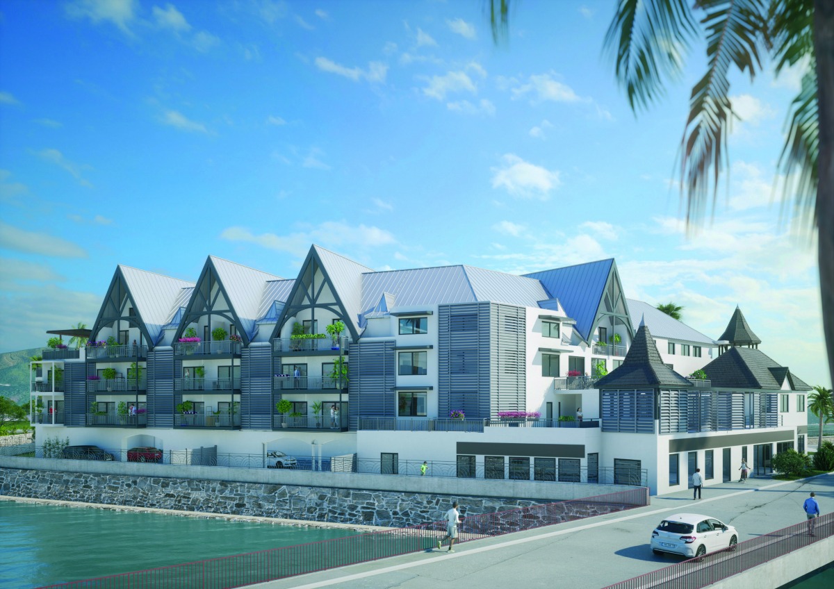 Vue simulée de la future résidence hotelière Santa Apolina à Saint-Leu.